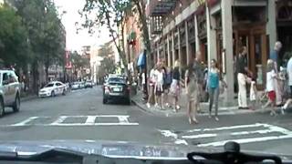 BOSTON ITALIAN FOOD NORTH END MIKES PASTRY HANOVER STREET PEOPLE TRAFFIC MOD [upl. by Kcirtapnhoj]