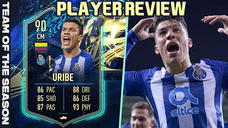 AN ABSOLUTE MACHINE 🇨🇴 90 TOTS URIBE PLAYER REVIEW FIFA 22 ULTIMATE TEAM [upl. by Marrin]