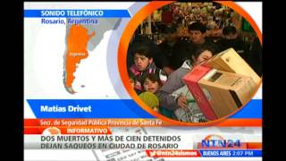 Actos vandálicos se saqueos en Argentina se extienden a varias ciudades [upl. by Hulen]