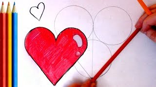 fastversion How to Draw the perfect Heart Symbol EASY  Step by Step Tutorial [upl. by Veriee]