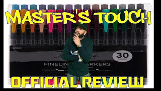 Official review of MASTER’s TOUCH FINE ART STUDIO dual tip colored markers [upl. by Ahseik226]