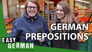 German Prepositions with Dative and Accusative Wo ist Justyna  Super Easy German 120 [upl. by Schou17]