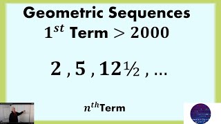 Term in a Geometric Sequence Greater Than [upl. by Alahsal]