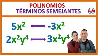 📌 TÉRMINOS SEMEJANTES  POLINOMIOS  Aprendiendo Matemática [upl. by Lear]