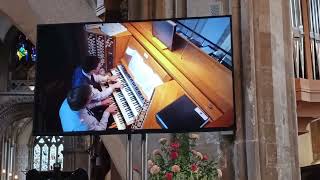 Two organists at Llandaff cathedral playing a duet [upl. by Chicoine]