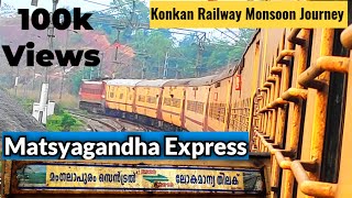 Mangaluru to goa monsoon journey  Matsyagandha express [upl. by Bushey]