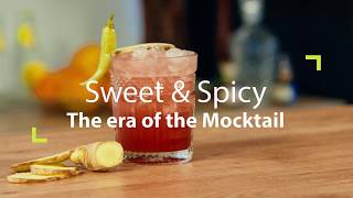 Sweet and Spicy mocktail with Ginger Hot Spicy and Rhubarb flavours made by Coctel TVEnglish [upl. by Trent]