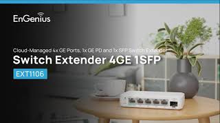 EXT1106 Cloud Managed EXT1106 5Port Gigabit Switch Extender and 1 SFP slot [upl. by Kaitlynn]