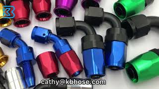 AN3 AN4 AN6 AN8 AN10 AN12 AN16 AN20 swivel hose ends PTFE hose fittings crimp an fittings [upl. by Ariel916]