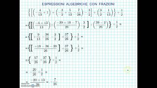 Espressioni algebriche con frazioni [upl. by Euqinitram]