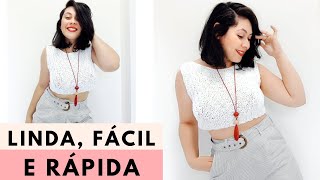 BLUSA DE TRICÔ SUPER FÁCIL E RÁPIDA  Tricô Fácil por blogbyday  Projeto 301 [upl. by Inanak]