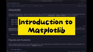 Week 1 Lesson 5 Introduction to Matplotlib [upl. by Dorreg]