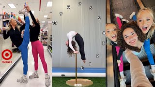 GYMNASTIC CHALLENGE IN TARGET ft Sofie Dossi amp Rybka Twins [upl. by Whang970]