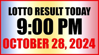 Lotto Result Today 9pm Draw October 28 2024 Swertres Ez2 Pcso [upl. by Edroi843]