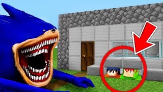 SHIN SONIC MUTANTE VS CASA 100 SECRETA NO MINECRAFT [upl. by Aroon]