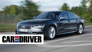 2016 Audi S7 Review in 60 Seconds  Car and Driver [upl. by Zelig]