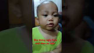 Shes doing ugly face and she so cute shortvideos babygirlforlife adorablevideo cutebaby [upl. by Cato]