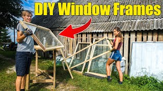 How We Repurpose Double Glazed Windows with NEW Wood Frames [upl. by Ellie]