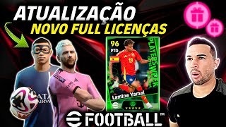 ATUALIZAÇÃO NOVO FULL LICENÇAS MUNDIAL DE EFOOTBALL 2024 E NOVA CAMPANHA 800 MILHÕES DE DOWNLOADS [upl. by Aramal]