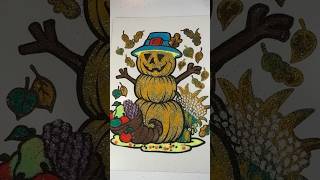 Pumpkin Scarecrow Magic Glittery Fall Art You’ll Love 🎃 [upl. by Akital]