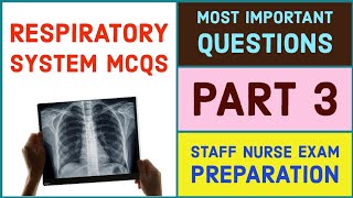 Respiratory system multiple choice questions model paper for staff nurse exam preparation 2024 part3 [upl. by Trust]