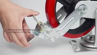 Spring Loaded Casters Shock Absorbing Caster Wheels [upl. by Anecuza809]