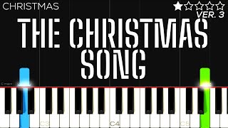 The Christmas Song Chestnuts Roasting On An Open Fire  EASY Piano Tutorial [upl. by Frechette689]