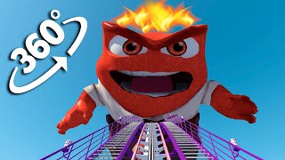 360° Inside Out 2  Roller Coaster VR Anger [upl. by Lleinad]