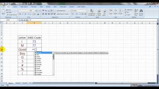 Code Formula in Excel [upl. by Wilona]