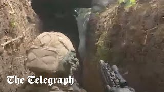 Ukrainian special forces storm Russian trench on southern front [upl. by Rushing]