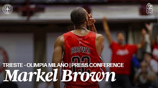 PALLACANESTRO TRIESTE  OLIMPIA MILANO  BROWN PRESS CONFERENCE🔴🎙️ [upl. by Laraine]