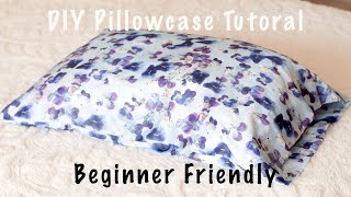 How to Sew a Satin Pillowcase French Seam Pillowcase  No Pattern Required [upl. by Spohr143]