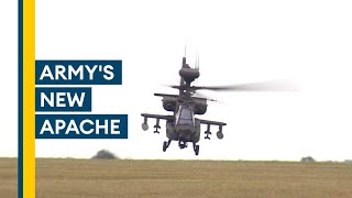 Armys NEW E model Apache attack helicopter declared operational [upl. by Barvick197]