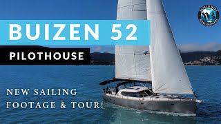 NEW Sailing Footage amp Tour inside this Buizen 52 Pilothouse Yacht [upl. by Airak]