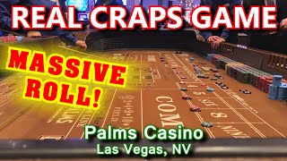 HOW TO ROLL 35 TIMES  Live Craps Game 39  Palms Casino Las Vegas NV  Inside the Casino [upl. by Scheck]