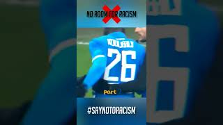 Racism football sad moments  part2 shorts football saynotoracism [upl. by Nosittam]