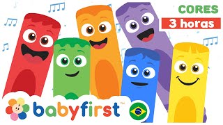 Desenhos Educativos Para Crianças  Aprenda Cores  Desenho para bebês  3 horas  BabyFirst Brasil [upl. by Wiese]