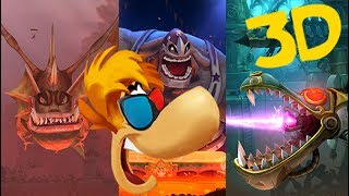 Rayman Legends 3D All Rayman Legends 3D bosses 100 subs special video [upl. by Jurkoic]