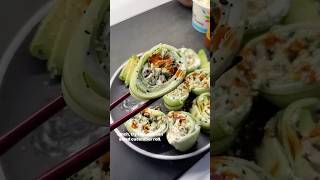 🥒HIGH PROTEIN CHICKEN SALAD CUCUMBER ROLLS ketorecipes [upl. by Adnorahs]