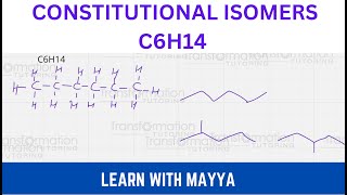 Constitutional Isomers Structural Isomers of C6H14 [upl. by Heyes]