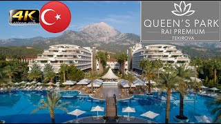 4K KEMER QUEENS PARK RAI PREMIUM TEKIROVA 2024 HOTEL GOOD BEACH RESORT ANTALYA TURKEY [upl. by Chaille]