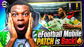 THE eFOOTBALL PES MOBILE PATCH IS FINALLY BACK 🔥 [upl. by Nylia]