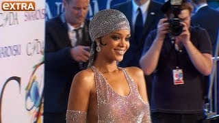 Rihanna Rocks Shockingly Sheer Swarovski Crystal Dress at CFDA Awards [upl. by Good774]