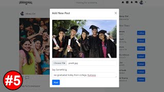 How To Make Social Media Website Using PHP  Add New Post System With Validation 5 [upl. by Schober]
