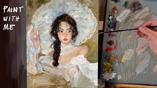 Paint with me  oil painting time lapse [upl. by Yahsan]