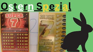 Rubbellose Ostern Spezial Briefumschlag 2 Goldene 7 Super 7 [upl. by Harding]