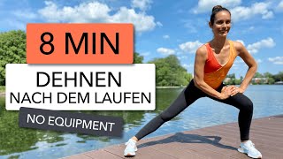 8 MIN DEHNEN NACH DEM LAUFEN  COOL DOWN FÜR LÄUFER [upl. by Nanyt966]