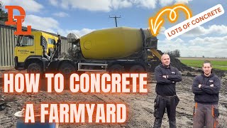 How to concrete a farmyard  Manitou Telehandler  A new job  Episode 49 [upl. by Orteip]