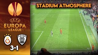 Galatasaray  PAOK Stadium Atmosphere  Europa League 202425 [upl. by Arrotal]