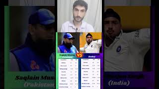 Saqlain Mushtaq vs Harbhajan Singh Stats slvsind2024 [upl. by Ashbey]